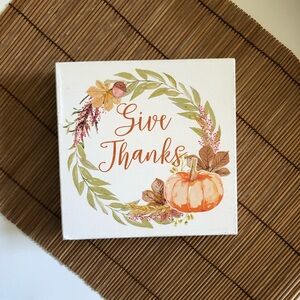 NEW Give Thanks Sign Decor